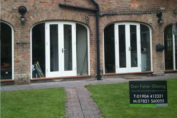 Single Glazing of a wooden door in york